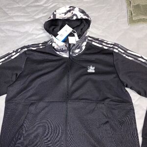 Adidas black/camo hooded sweatshirt